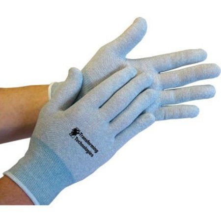 TRANSFORMING TECHNOLOGIES Transforming Technologies ESD Inspection Gloves, Uncoated, Large, 12 Pairs/Pack GL4504